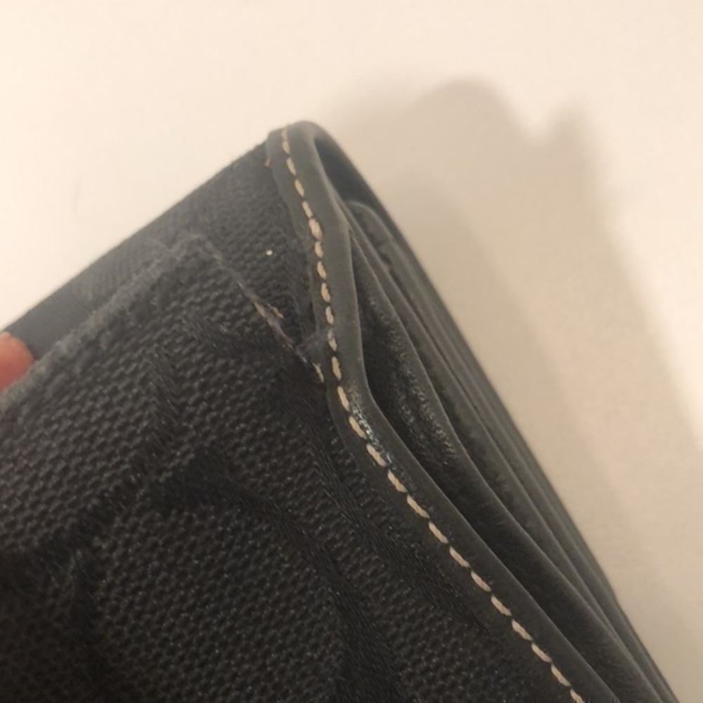 Coach black signature jacquard leather wallet - Picture 3 of 10